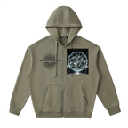 Drop-Shoulder Zip Up Hoodie