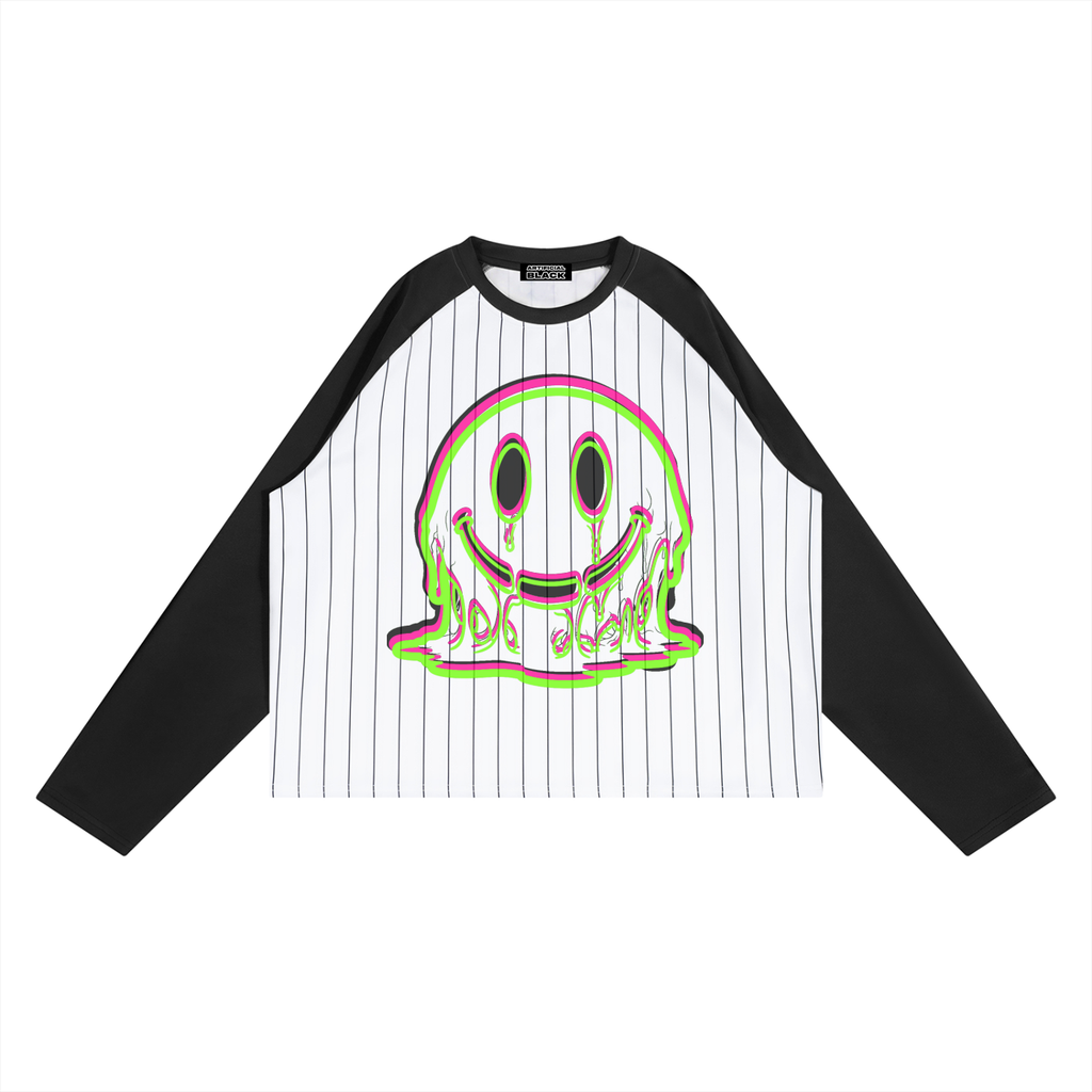 Plastic Smiles Striped Raglan Long Sleeve T