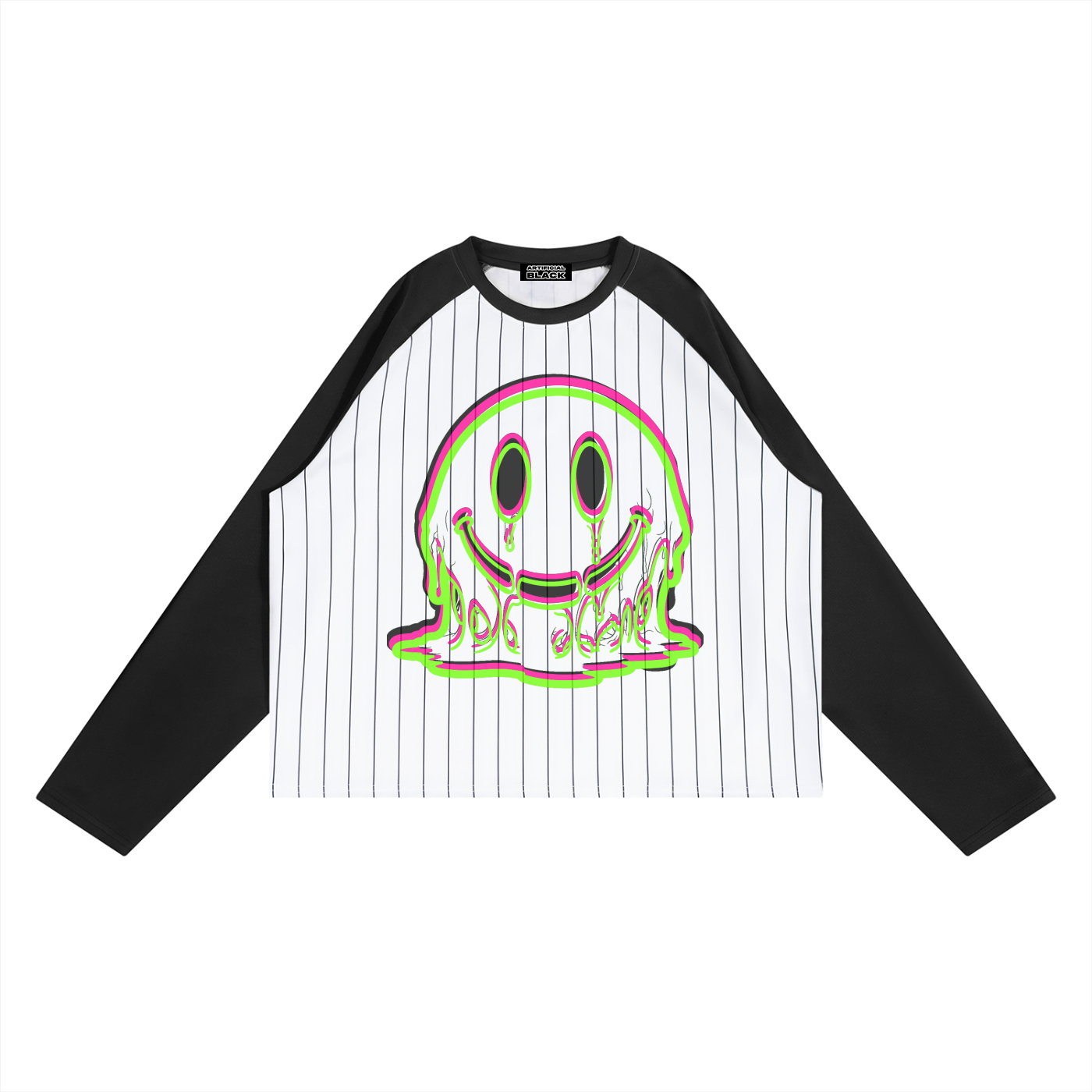 Plastic Smiles Striped Raglan Long Sleeve T