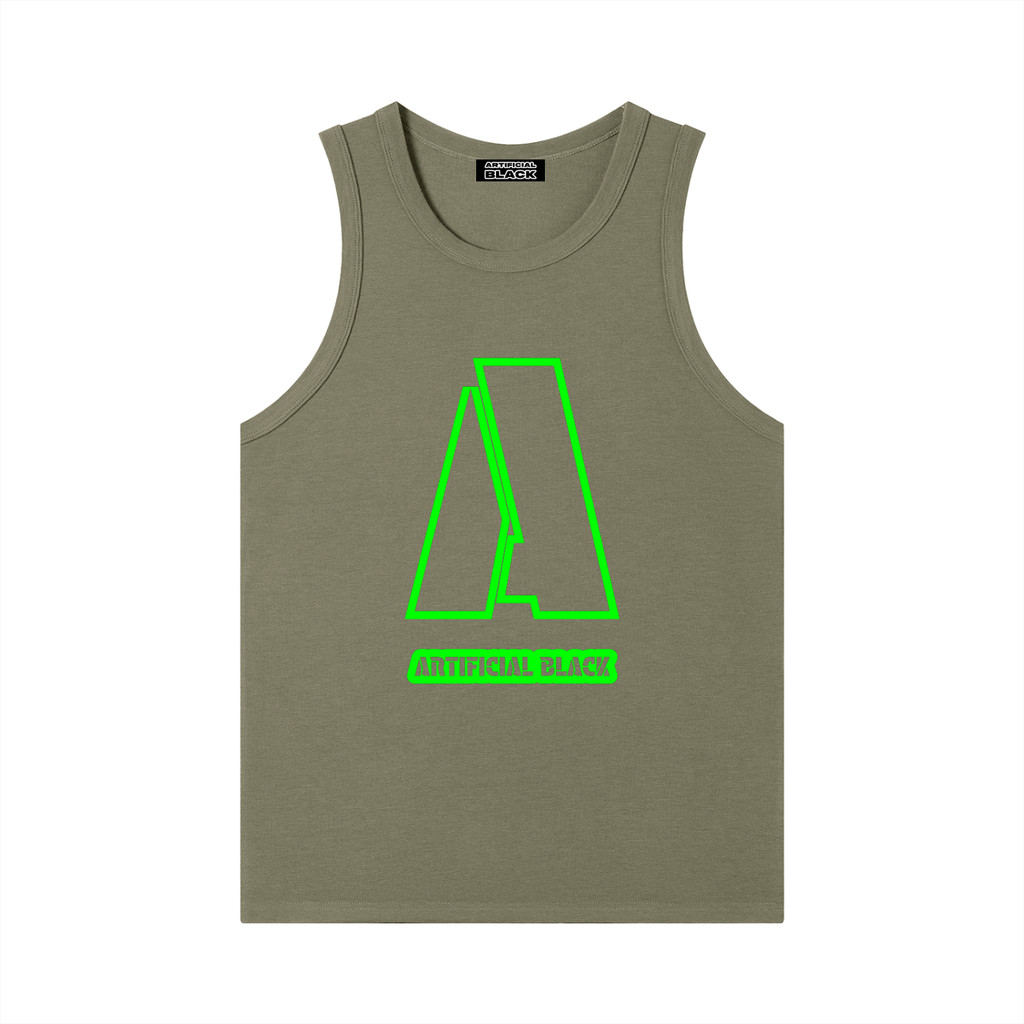 Men's Heavyweight Ribbed Branded Tank Top