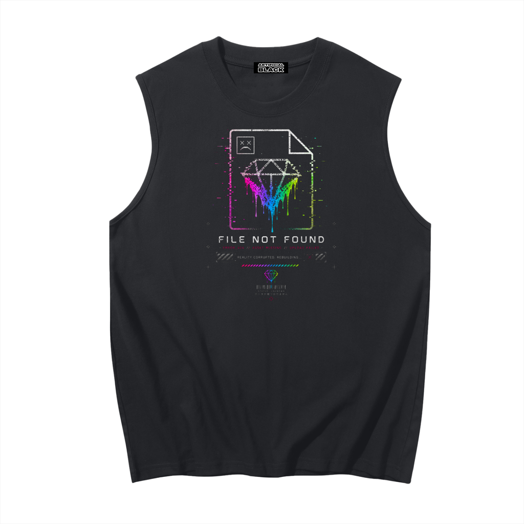 Men's Sleeveless File Not Found Cotton Tank Top
