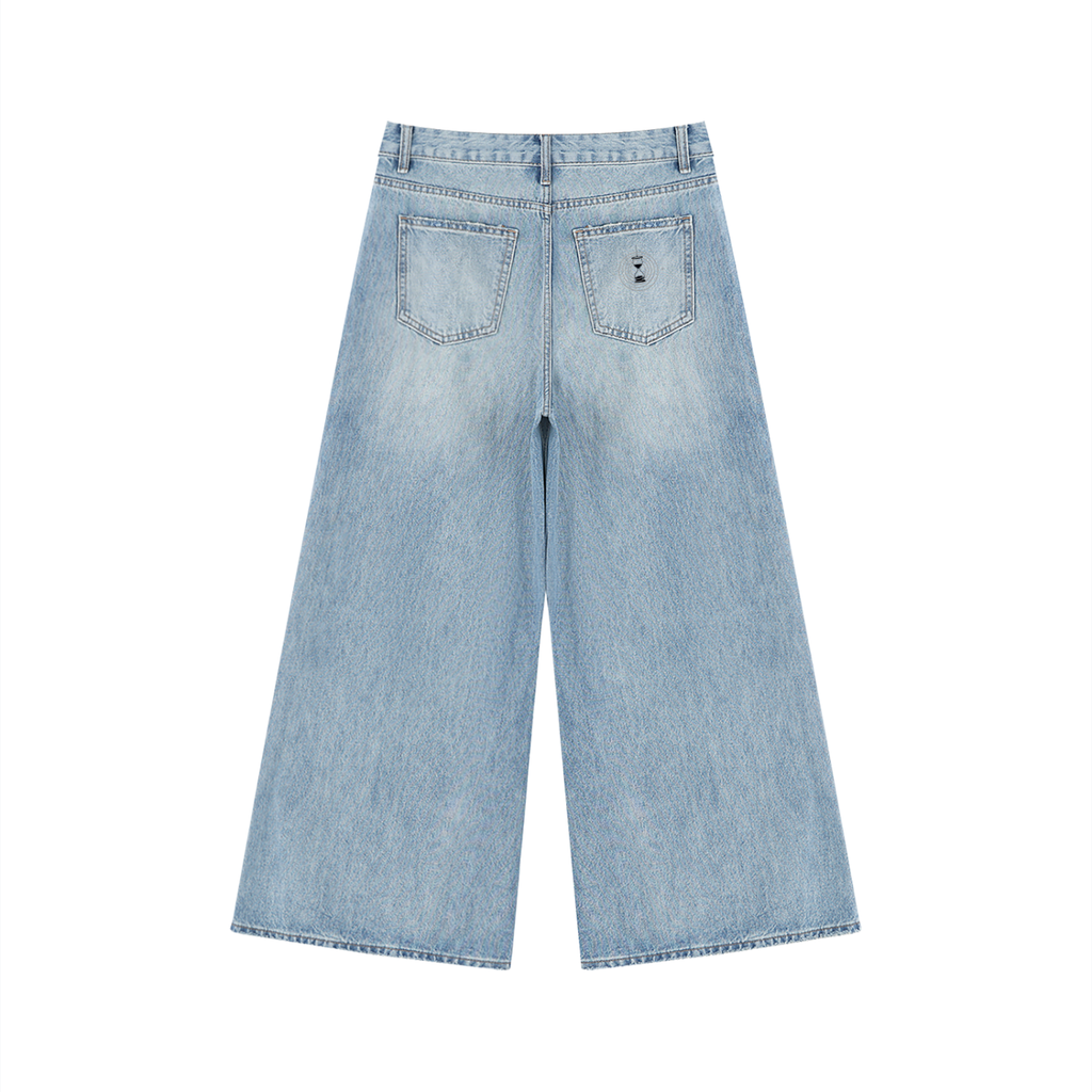 Women's Future Retro Distressed Wide Leg Jeans