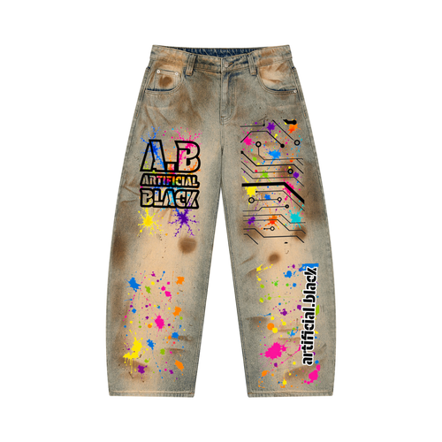 Jean vintage pour homme à jambes barrel Rusted Sands of Time