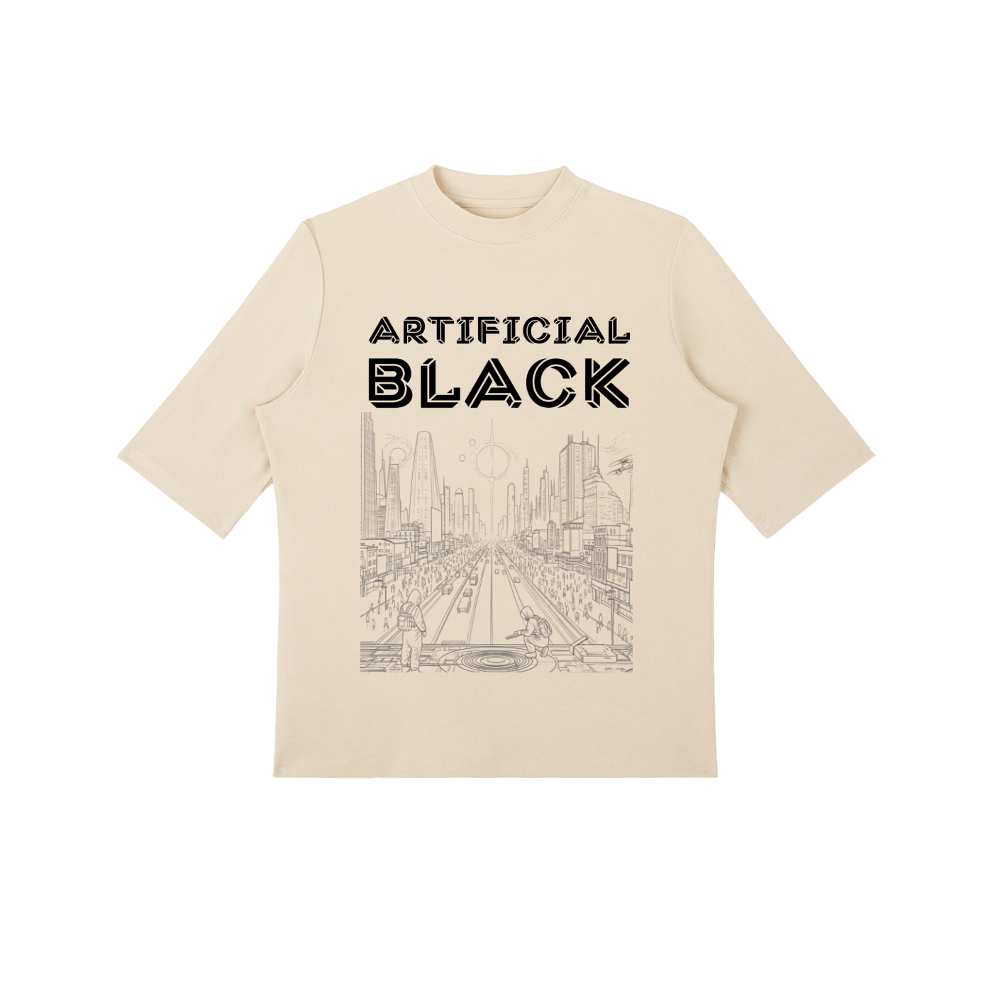 Artificial Neck Short Sleeve T