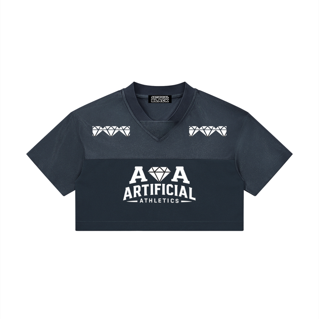 Women’s Artificial Athletics Cropped Paneled V-Neck Jersey