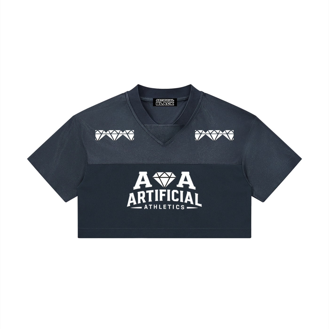 Women’s Artificial Athletics Cropped Paneled V-Neck Jersey