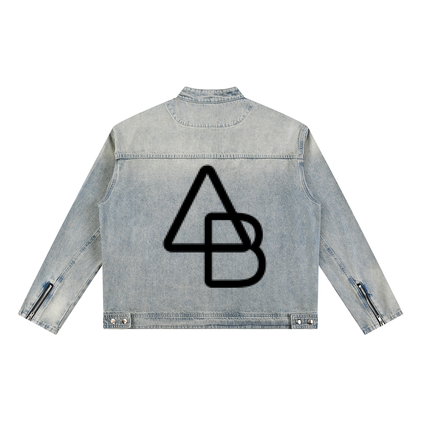 Vintage Wash Zip Denim Jacket