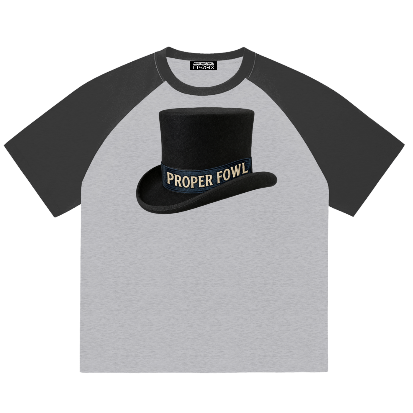 Proper Fowl Tophat Classic Raglan Sleeve T-Shirt