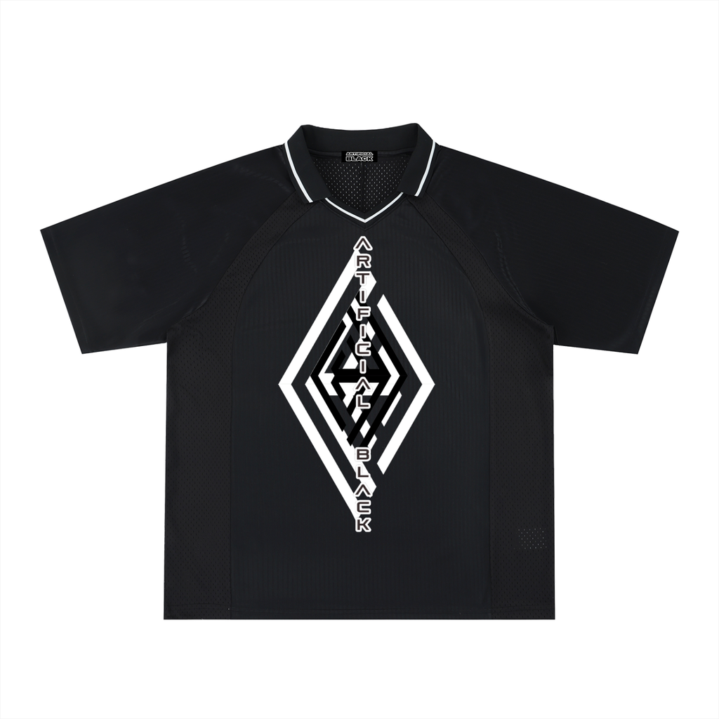 Striped V-Neck Soccer Jersey