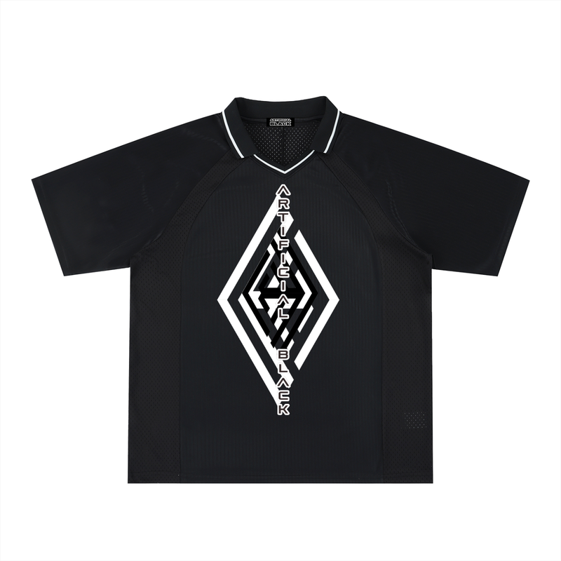 Striped V-Neck Soccer Jersey