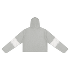 Women’s Cropped time Vines & Lace-Panel Hoodie