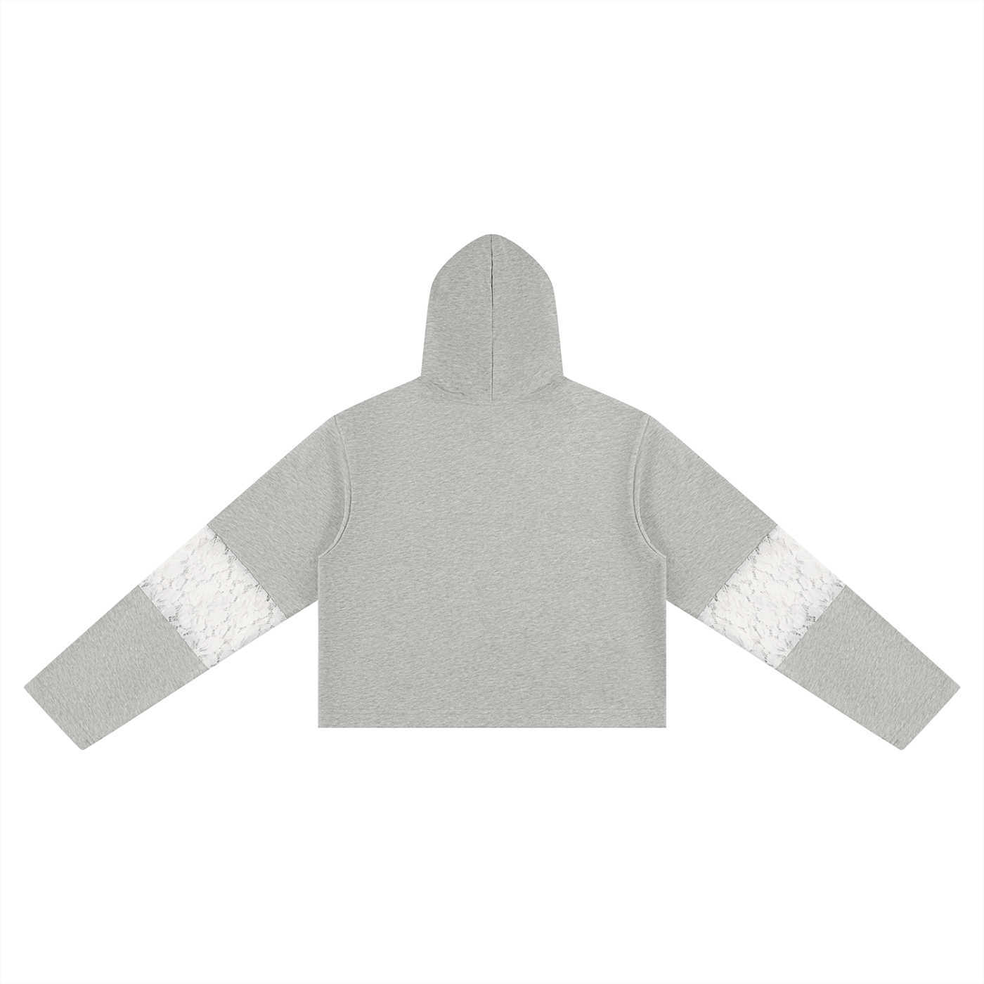 Women’s Cropped time Vines & Lace-Panel Hoodie