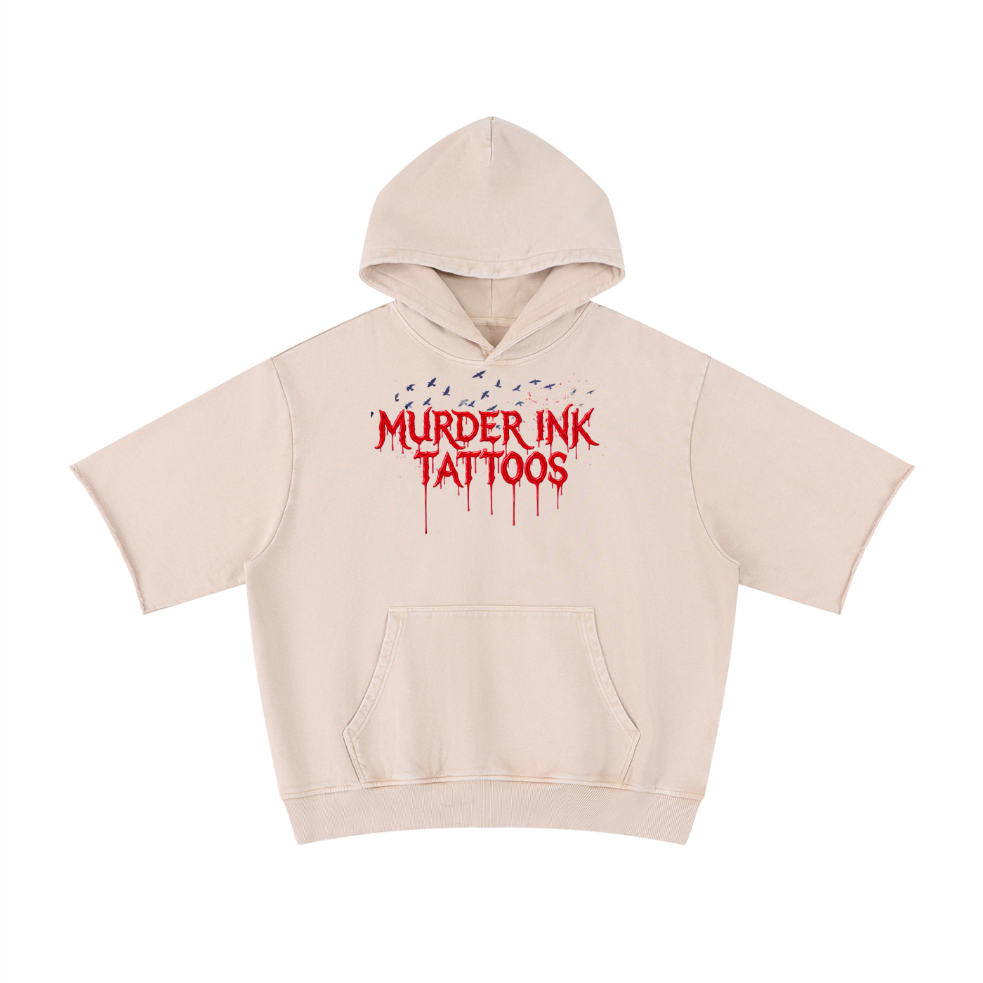 Unisex Murder Ink Tattoos Short Sleeve Hoodie