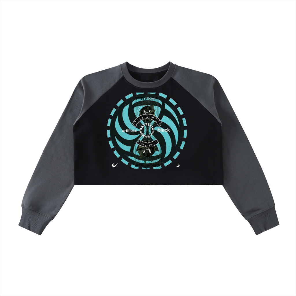 "Time Spiral Cropped Sweatshirt"