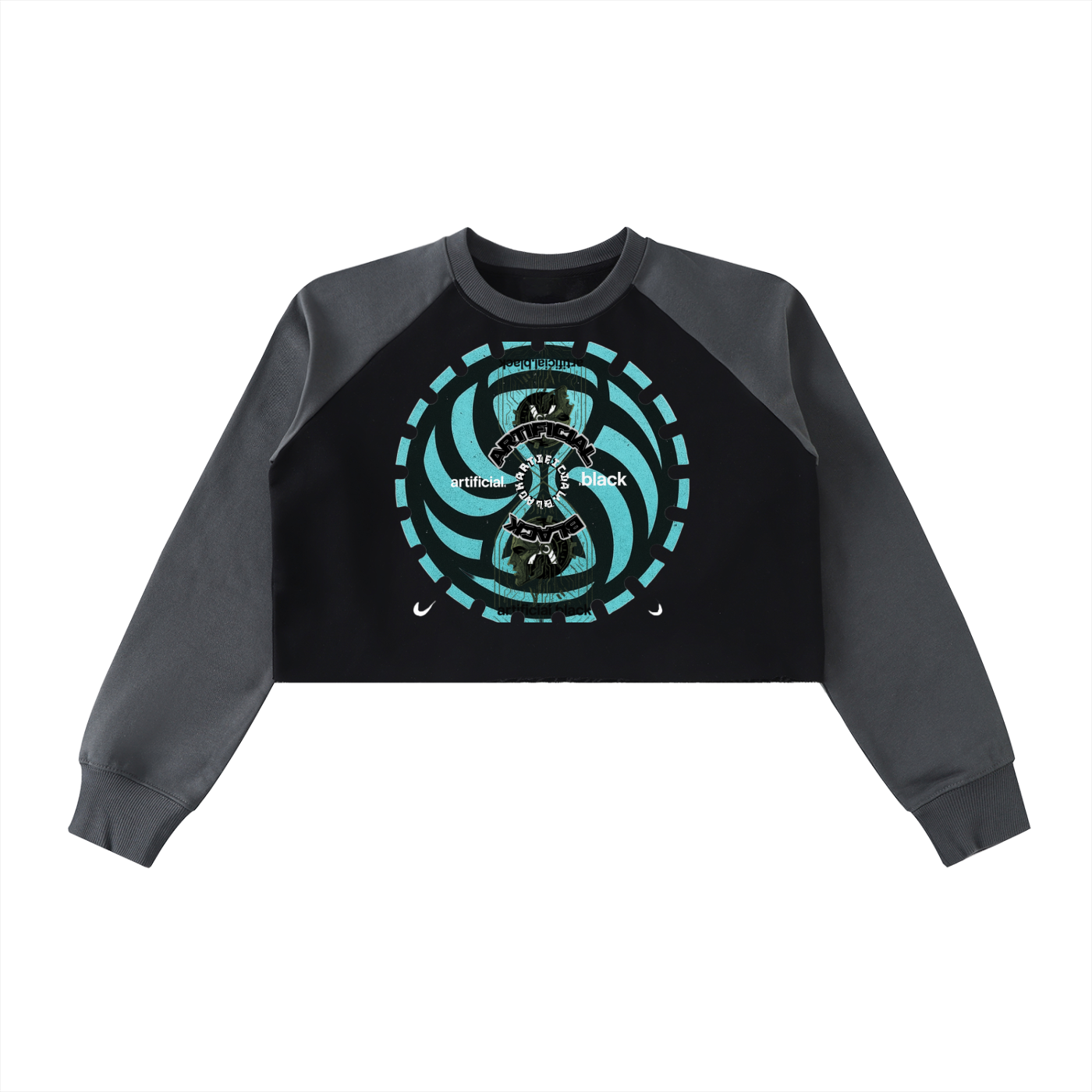 "Time Spiral Cropped Sweatshirt"
