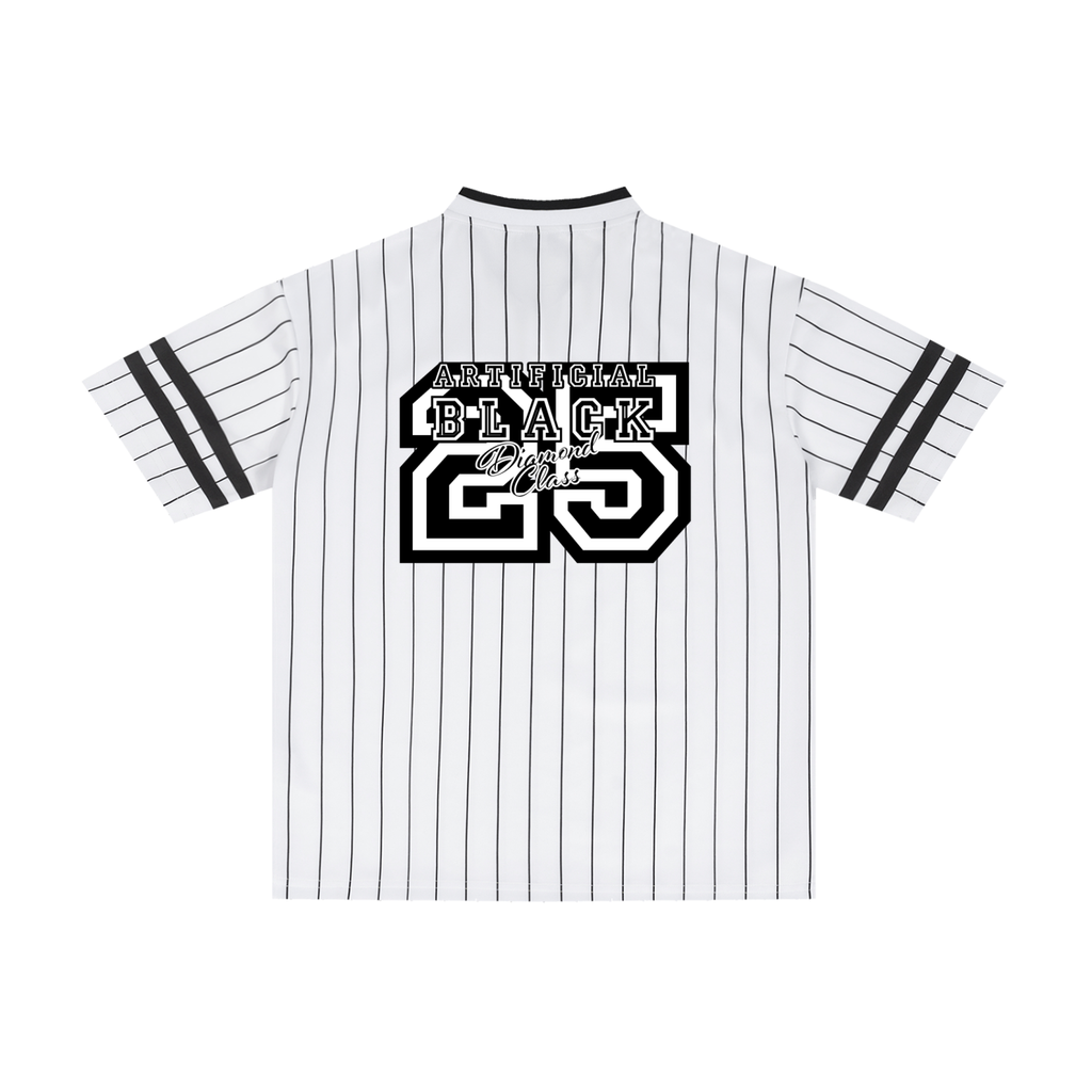 Unisex Striped Loose V-Neck T-Shirt