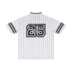 Unisex Striped Loose V-Neck T-Shirt