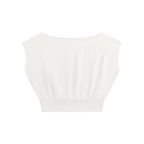 Women’s Logo Boatneck Raw Edge Crop T