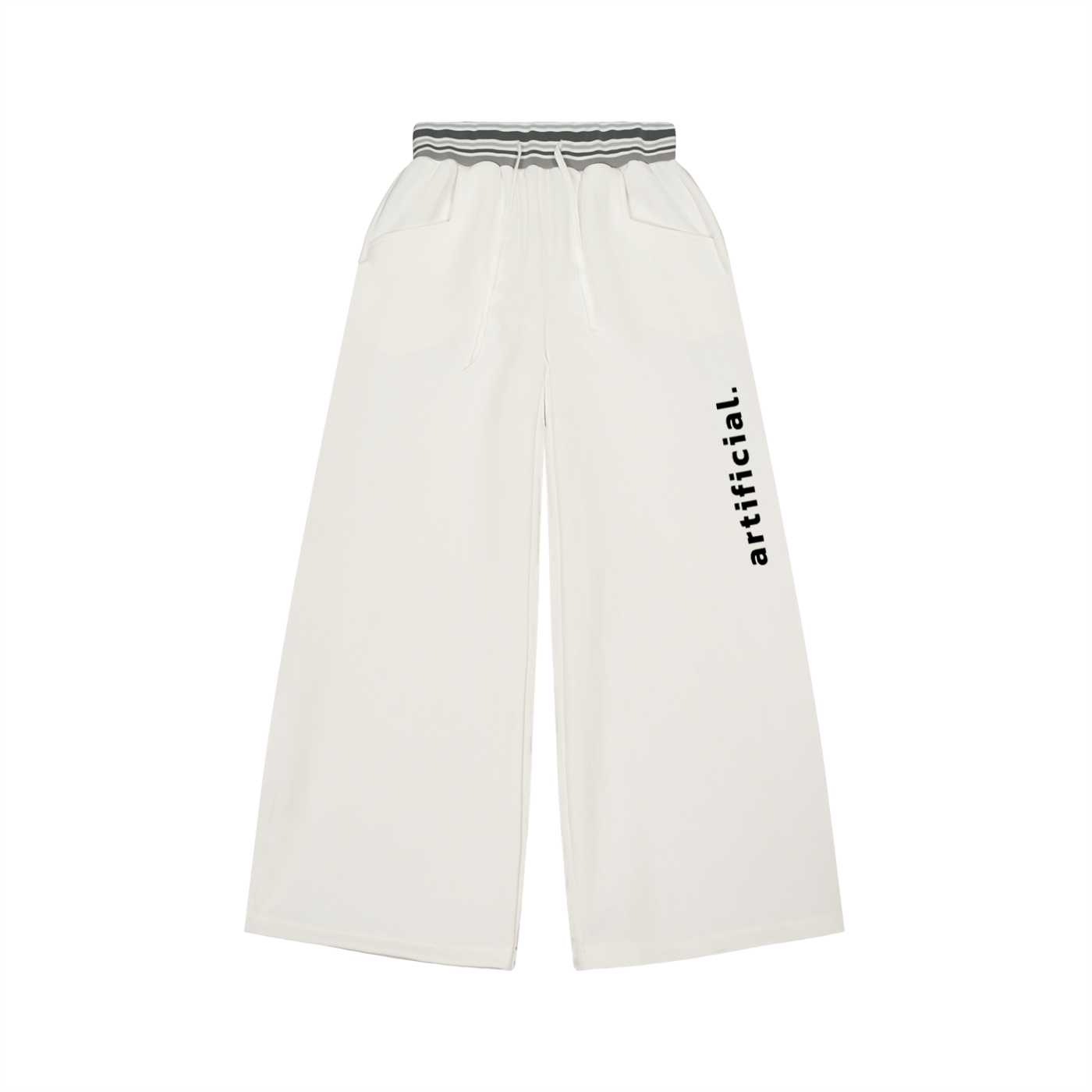 Striped Waist Wide Leg Pants