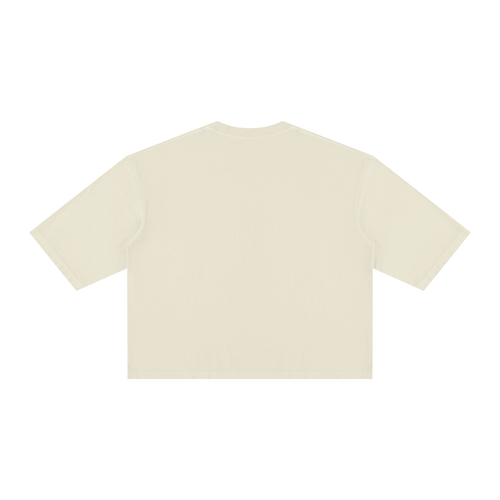 T-shirt boxy unisexe vintage à imprimé éclaboussure et strass
