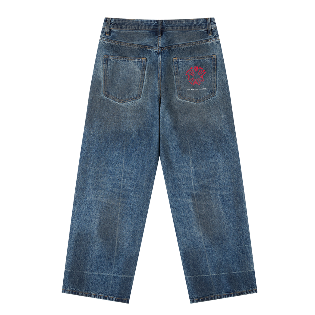 Multiversal Bass-Line Vintage Wash Baggy Jeans