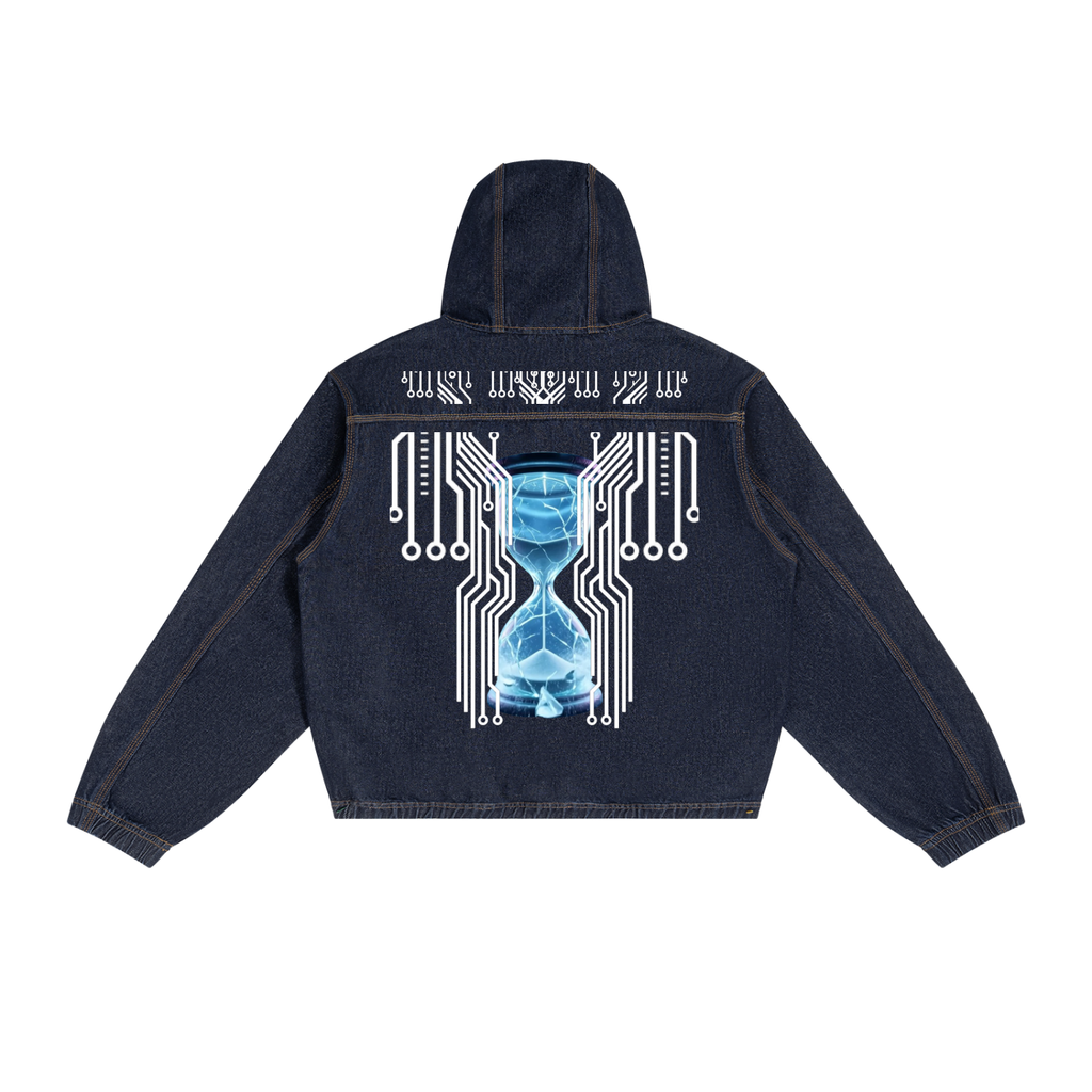 Men's Boxy Digital Wash Hooded Denim