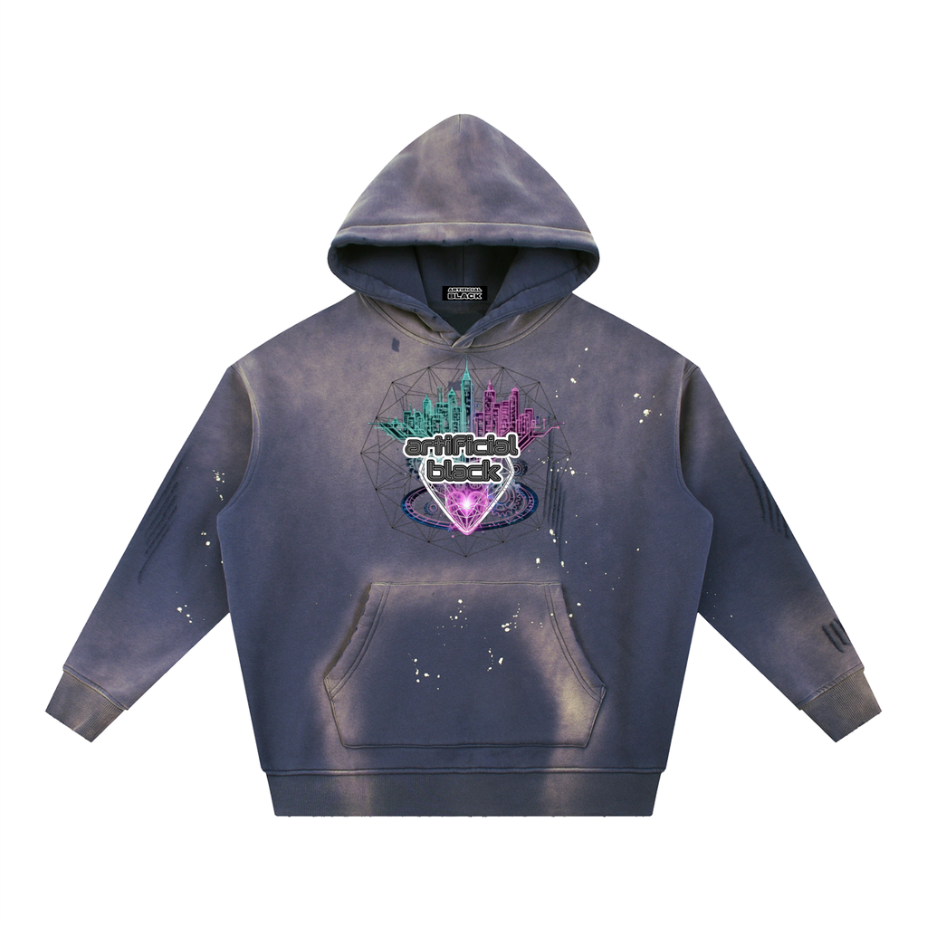 Diamonds In The Rough Frayed Fleece Hoodie