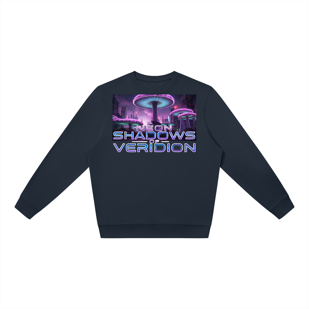 Neon Shadows of Veridion Shroom City Oversized Crewneck Sweatshirt