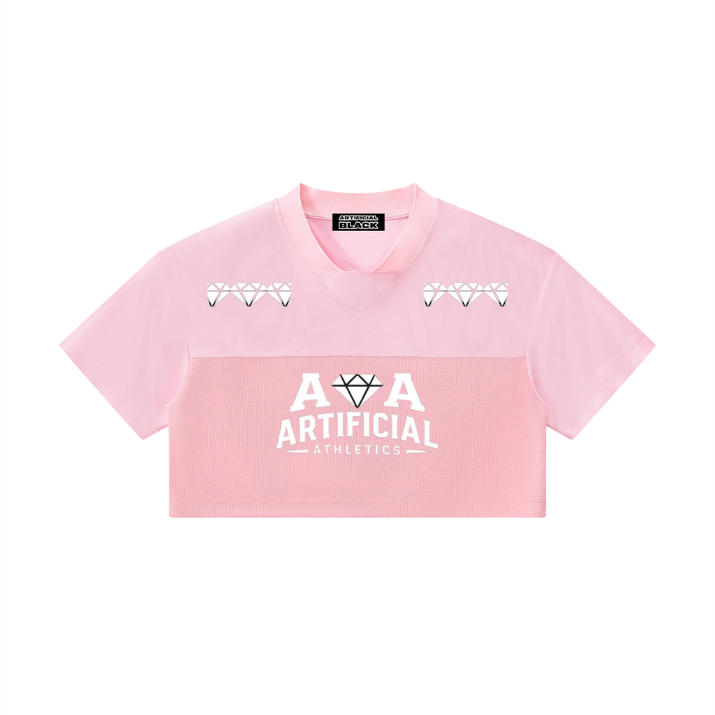 Women’s Artificial Athletics Cropped Paneled V-Neck Jersey