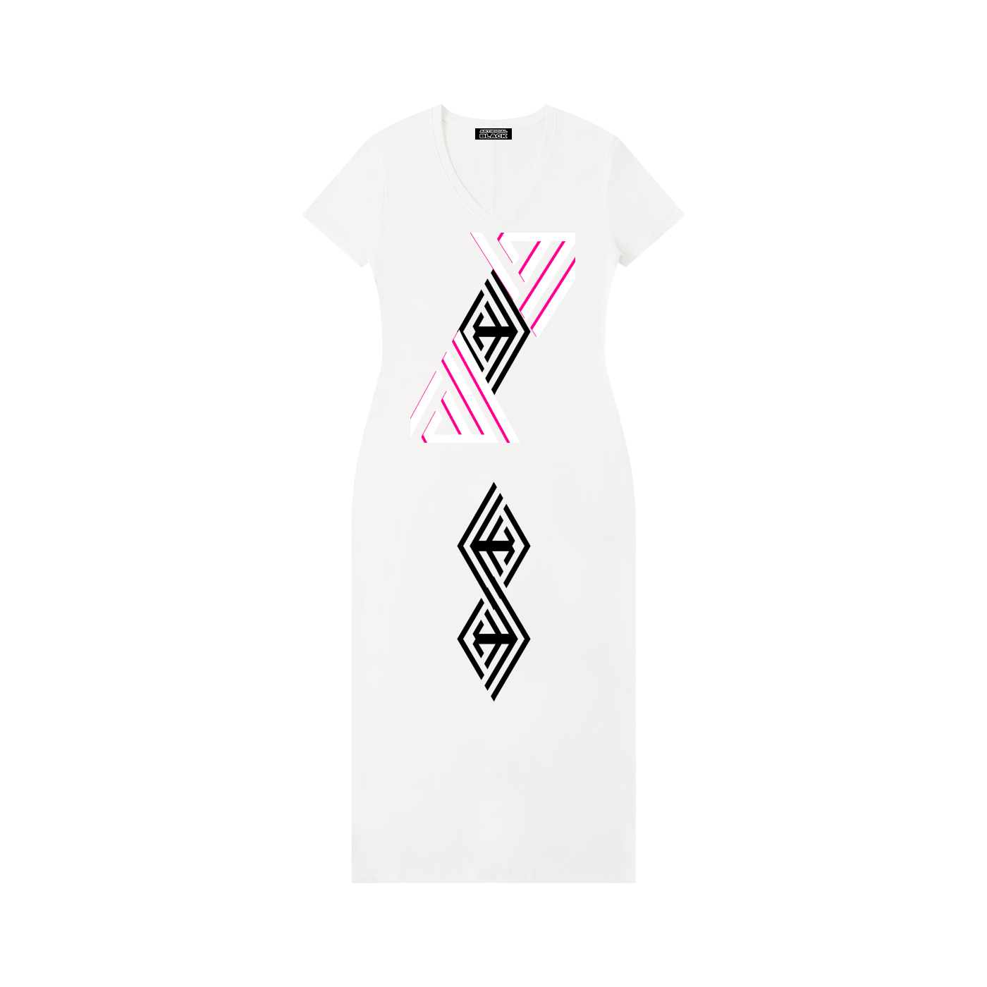 Women's V-Neck Short Sleeve Maxi Dress