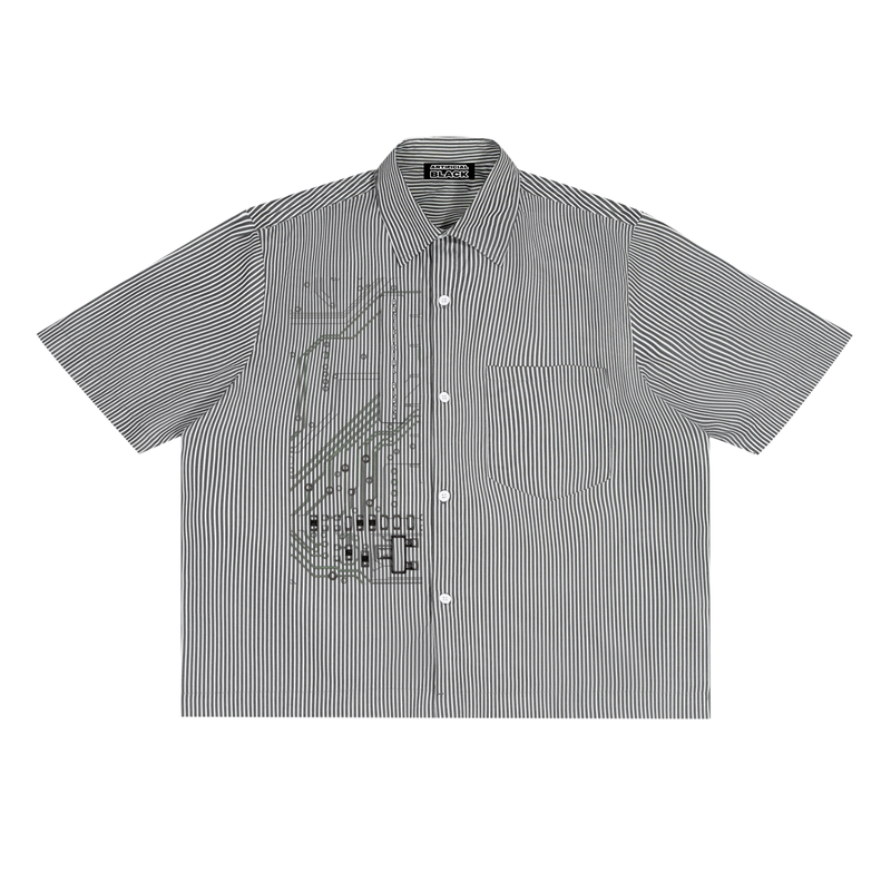 Oversized Vertical Stripe Boxy Shirt