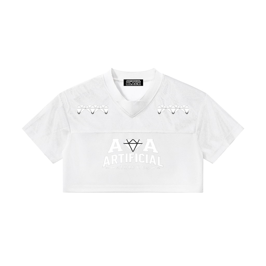 Women’s Artificial Athletics Cropped Paneled V-Neck Jersey