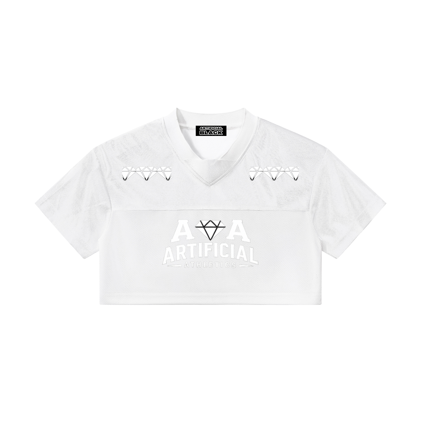 Women’s Artificial Athletics Cropped Paneled V-Neck Jersey