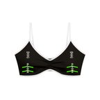 Women's Color Block Ruched V-Neck Sports Bra