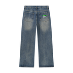 Men’s Vintage Wash Straight Leg Denim Jeans