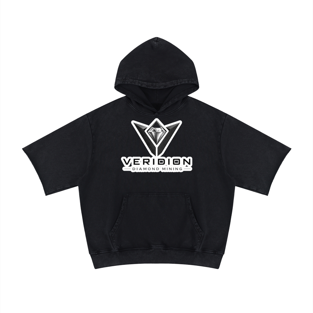 Veridion Diamond Mining Mineral Wash Short Sleeve Hoodie