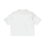 Unisex Artificial Lace and Vines  V-Neck T-Shirt