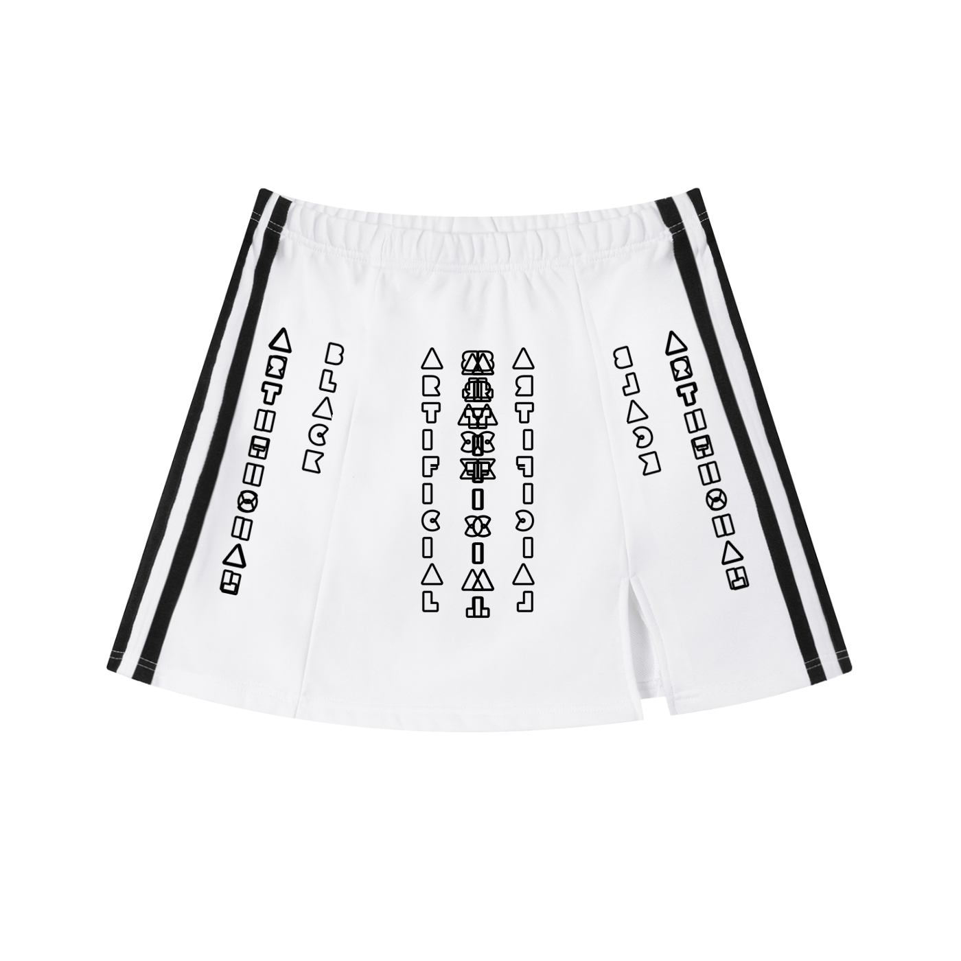 Mirror Side Stripe Skirt