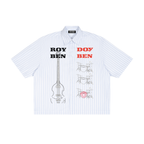 Unisex Striped Boxy Button-Up Shirt