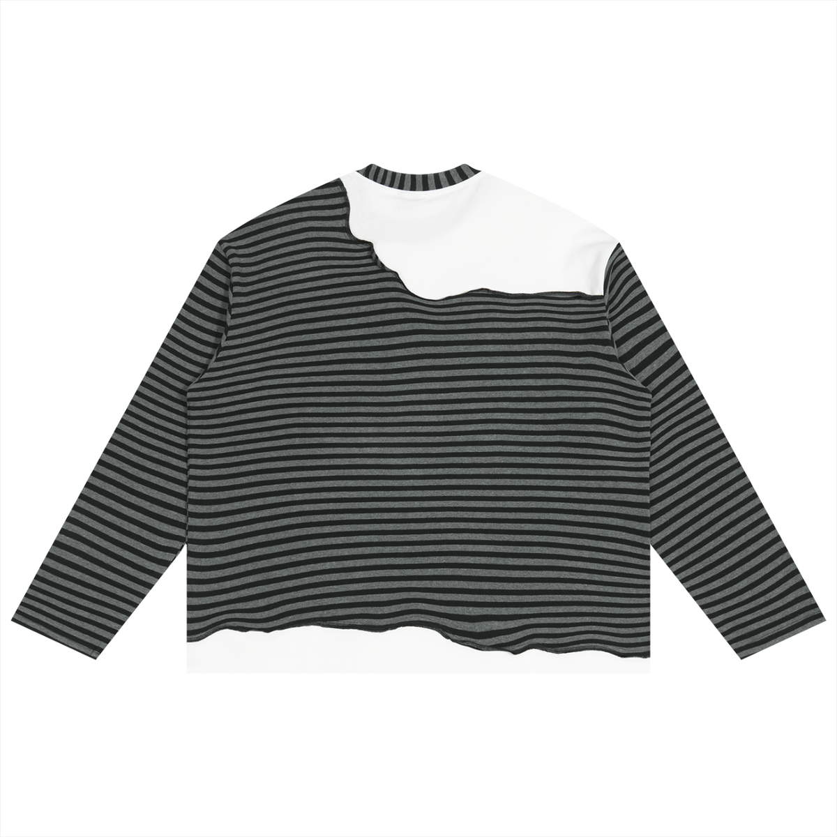 Unisex Striped Panel Sands Of Time Boxy Long Sleeve T