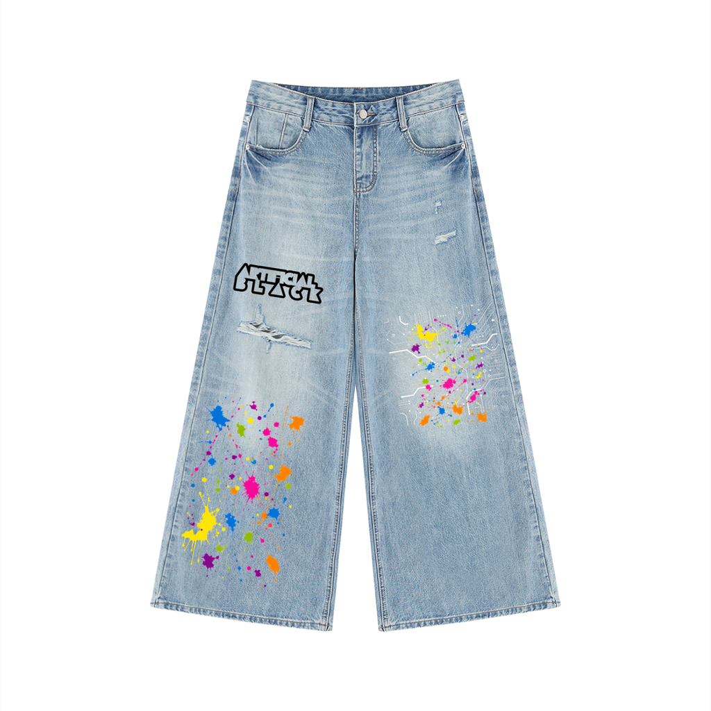 Women's Vintage Washed Antimatter Wide Leg Jeans