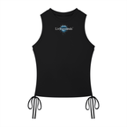 Livingmurals  X Artificial.Black Drawstring Tank Top