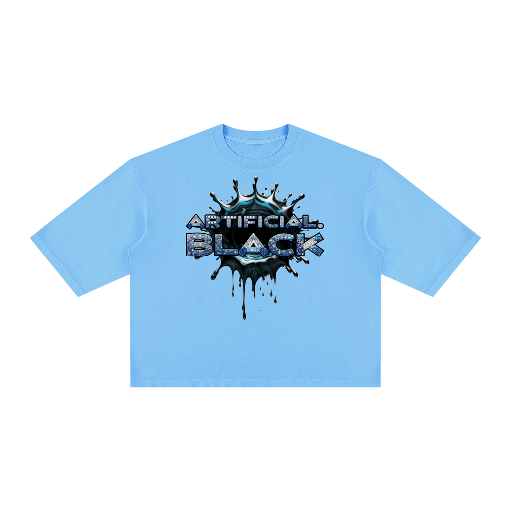 Unisex Vintage Blinged Out Splater Boxy T