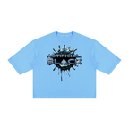 Unisex Vintage Blinged Out Splater Boxy T