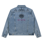 Unisex Artificial Black Logo Classic Denim Jacket