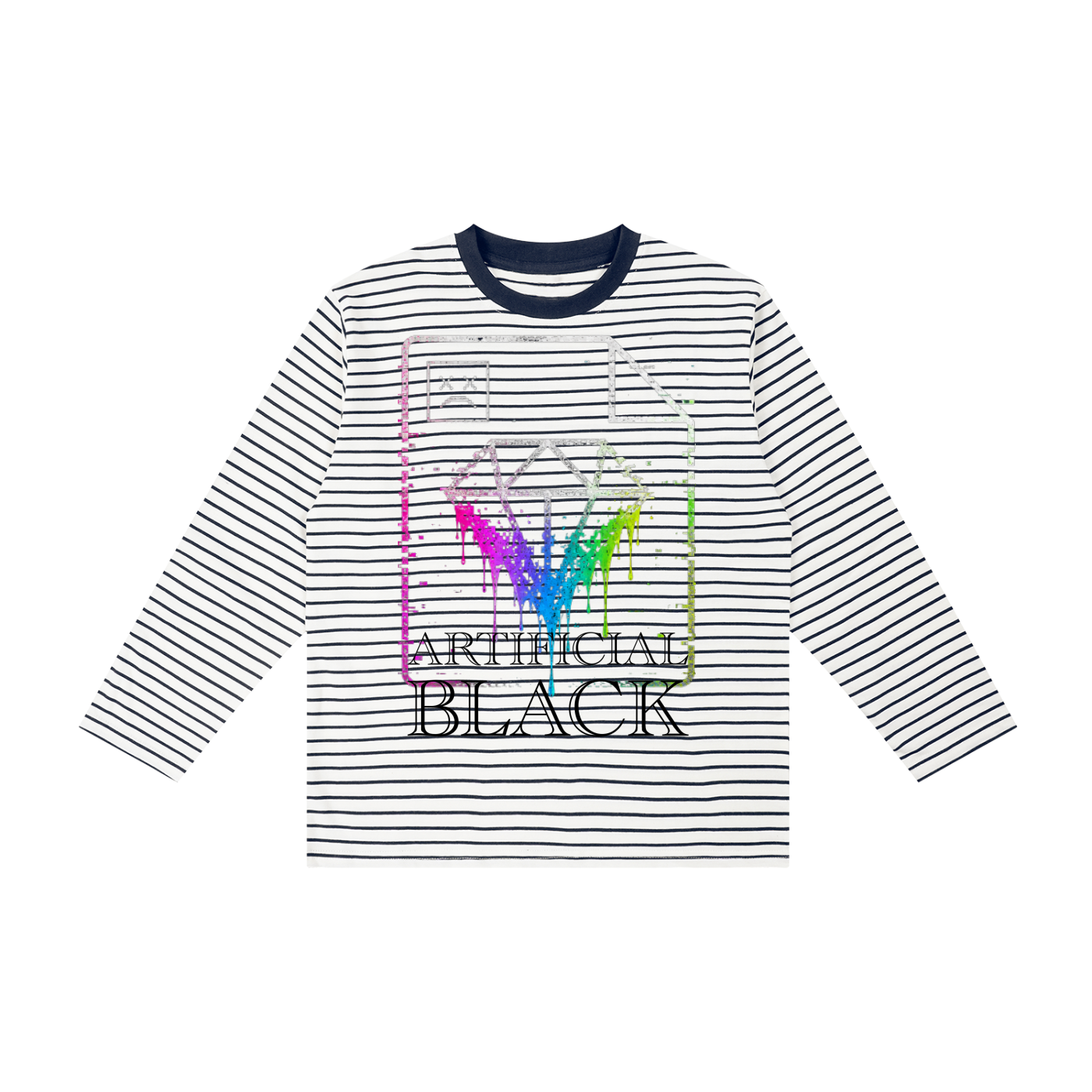 Kid's Striped File Not Found Long Sleeve T