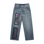 Men's Vintage Wash Straight Leg Denim Jeans