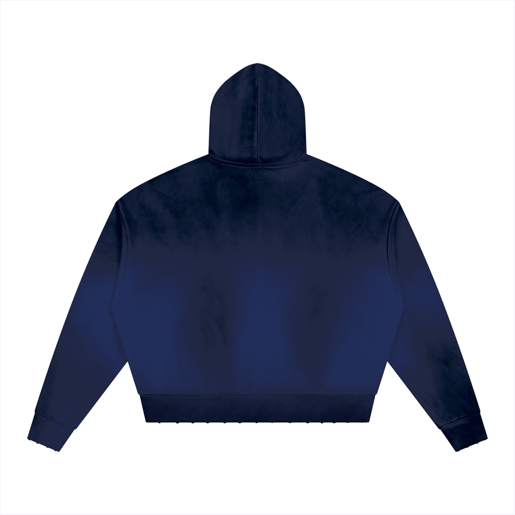 Unisex Artificially Embroidered Sunfade Distressed Hoodie