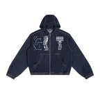 Men's Boxy Digital Wash Hooded Denim