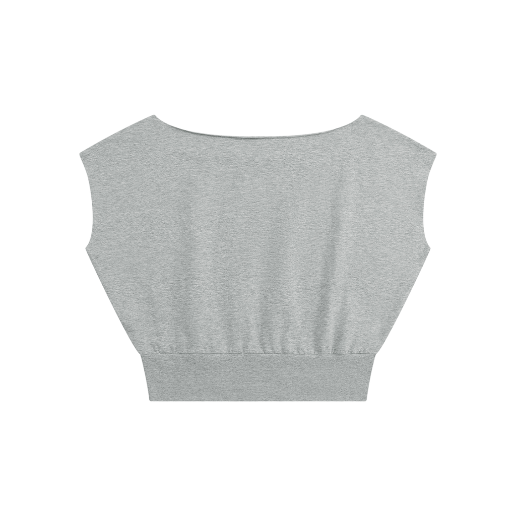 Women’s Logo Boatneck Raw Edge Crop T